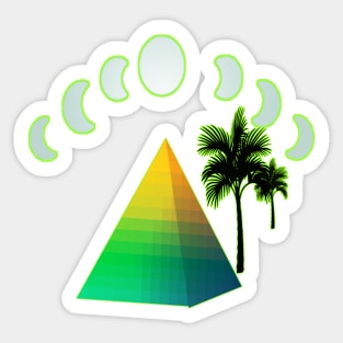 Oasis in the Rainbow Desert Sticker